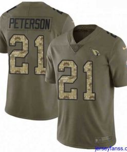 Premium Nike Arizona Cardinals 21 Patrick Peterson Limited OliveCamo 2017 Salute to Service NFL Jersey