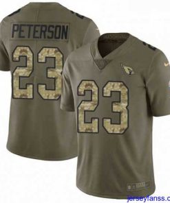 Amazing Nike Arizona Cardinals 23 Adrian Peterson Limited OliveCamo 2017 Salute to Service NFL Jersey