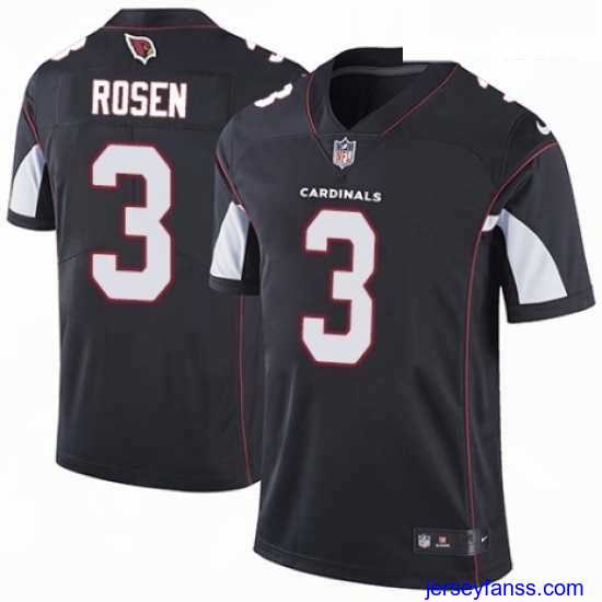 Gorgeous Nike Arizona Cardinals 3 Josh Rosen Black Alternate Vapor Untouchable Limited Player NFL Jersey