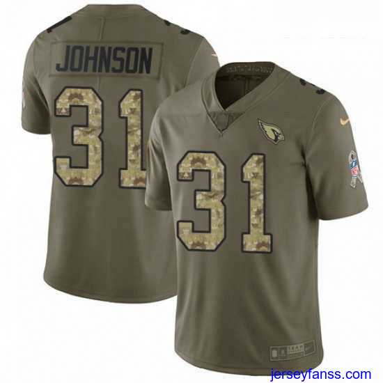 Stylish Nike Arizona Cardinals 31 David Johnson Limited OliveCamo 2017 Salute to Service NFL Jersey