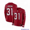 Outstanding Nike Arizona Cardinals 31 David Johnson Limited Red Therma Long Sleeve NFL Jersey