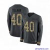 Stylish Nike Arizona Cardinals 40 Pat Tillman Limited Black Salute to Service Therma Long Sleeve NFL Jersey