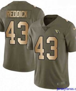 Gorgeous Nike Arizona Cardinals 43 Haason Reddick Limited OliveGold 2017 Salute to Service NFL Jersey