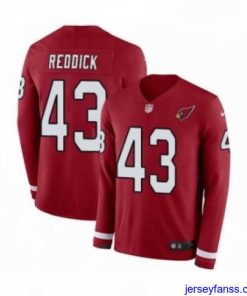 Impressive Nike Arizona Cardinals 43 Haason Reddick Limited Red Therma Long Sleeve NFL Jersey