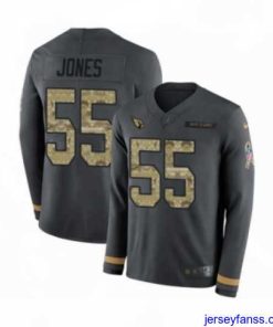Amazing Nike Arizona Cardinals 55 Chandler Jones Limited Black Salute to Service Therma Long Sleeve NFL Jersey