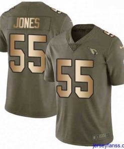 Fantastic Nike Arizona Cardinals 55 Chandler Jones Limited OliveGold 2017 Salute to Service NFL Jersey