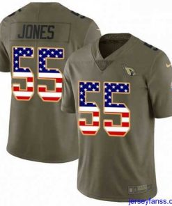 Amazing Nike Arizona Cardinals 55 Chandler Jones Limited OliveUSA Flag 2017 Salute to Service NFL Jersey