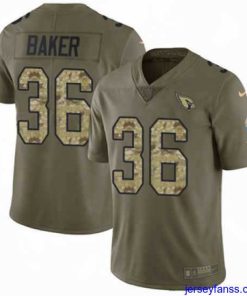 Amazing Nike Cardinals #36 Budda Baker Olive Camo Stitched NFL Limited 2017 Salute to Service Jersey