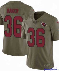 Stylish Nike Cardinals #36 Budda Baker Olive Stitched NFL Limited 2017 Salute to Service Jersey
