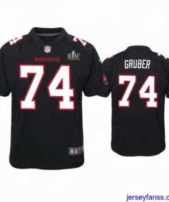 Gorgeous Paul Gruber Buccaneers Black Super Bowl Lv Game Fashion Jersey