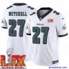 Exclusive Philadelphia Eagles Quinyon Mitchell #27 White 2024 2025 Super Bowl LIX F.U.S.E Stitched NFL Jersey