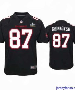 Fantastic Rob Gronkowski Buccaneers Black Super Bowl Lv Game Fashion Jersey