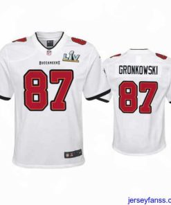 Impressive Rob Gronkowski Buccaneers White Super Bowl Lv Game Jersey
