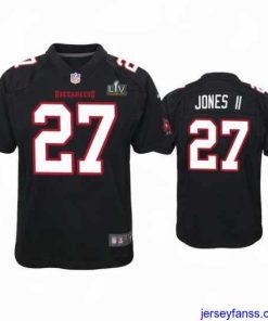 Stylish Ronald Jones Ii Buccaneers Black Super Bowl Lv Game Fashion Jersey