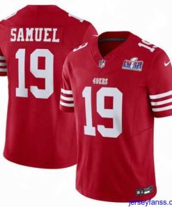 Premium San Francisco 49ers 19 Deebo Samuel Red 2023 F.U.S.E  Vapor Untouchable Limited Stitched Football 2024 Super Bowl LVIII Jersey