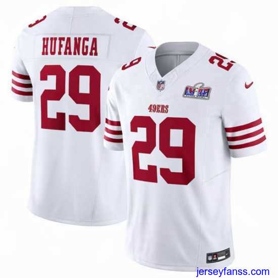 Impressive San Francisco 49ers 29 Talanoa Hufanga White 2023 F.U.S.E With John Madden Patch Vapor Limited Stitched Football 2024 Super Bowl LVIII Jersey