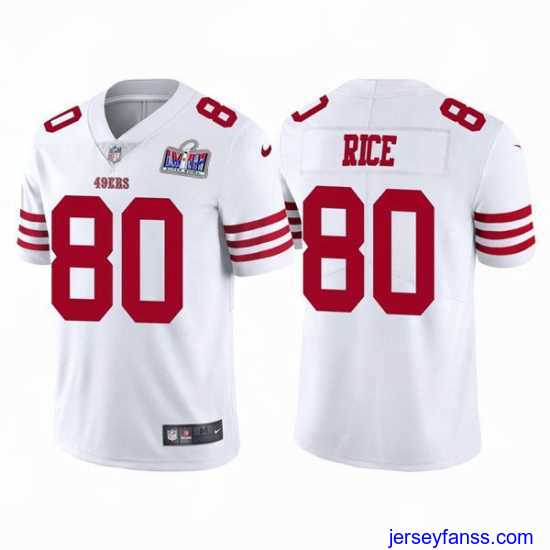 Stylish San Francisco 49ers 80 Jerry Rice 2023 New White Vapor Untouchable Stitched Football 2024 Super Bowl LVIII Jersey